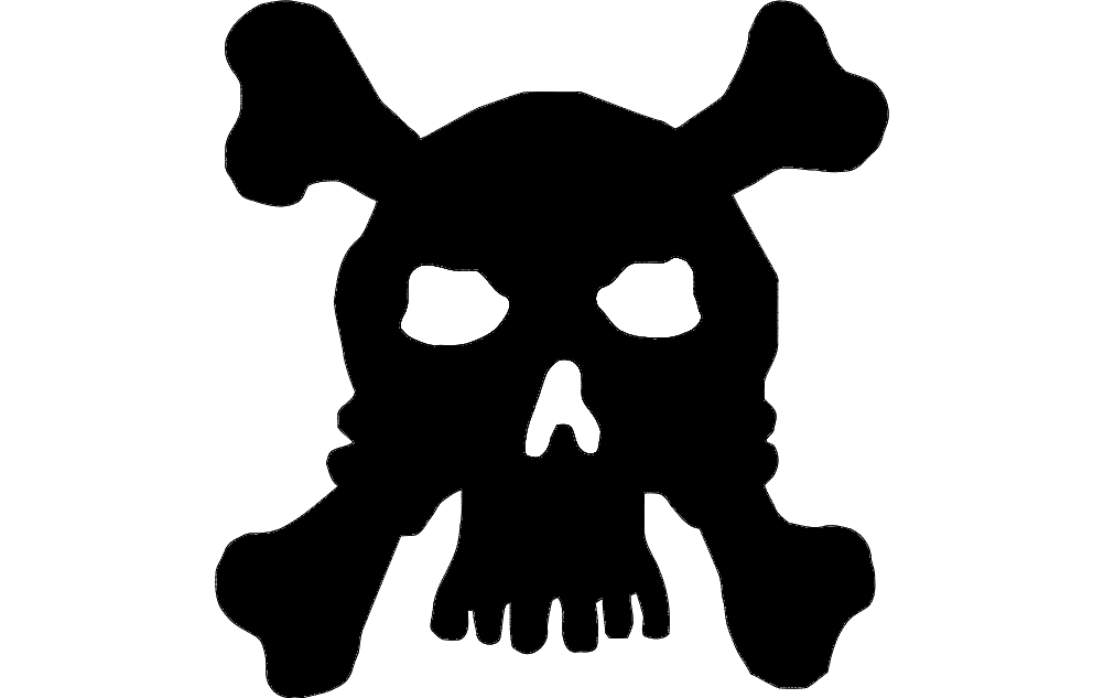 1002x633 Skull Silhouette Vector Dxf File Free Download