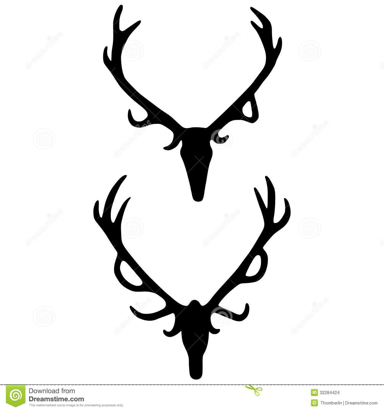 1300x1390 Antlers Vector Deer Drawings Skull Silhouette