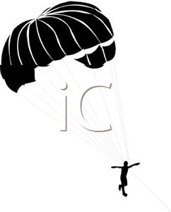 242x300 Silhouette Of A Man Parachuting
