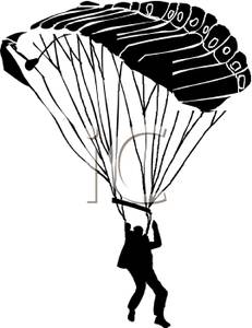 231x300 Silhouette Of A Skydiver Parachuting
