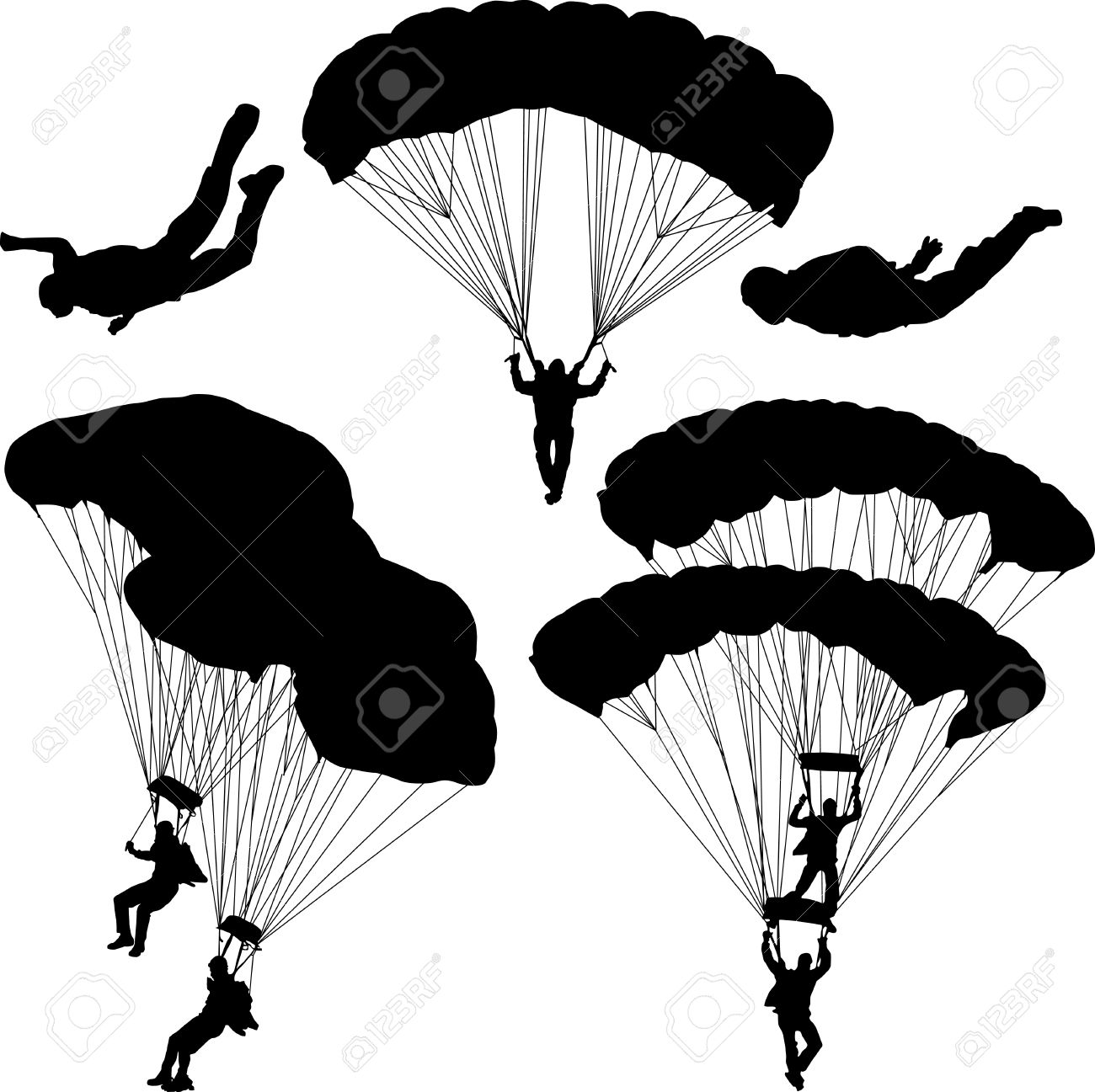 1300x1297 Skydiving Clipart Paratrooper