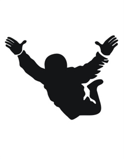 Skydiving Silhouette at GetDrawings | Free download