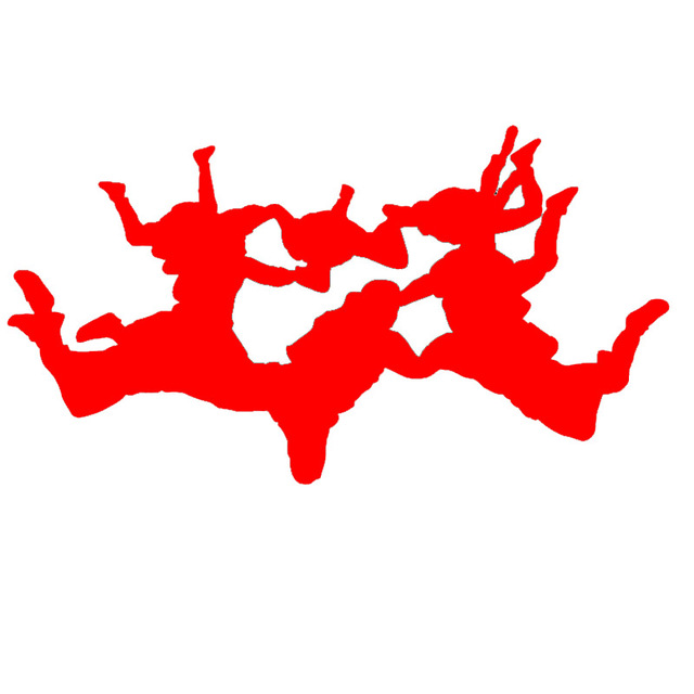 640x640 Thrilling Skydiving Silhouette Aerobatic Car Sticker For Wall Suv