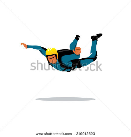 450x470 Indoor Skydiving Silhouette Clipart