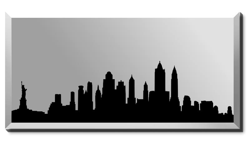 800x465 New York Silhouette Skyline Mirror