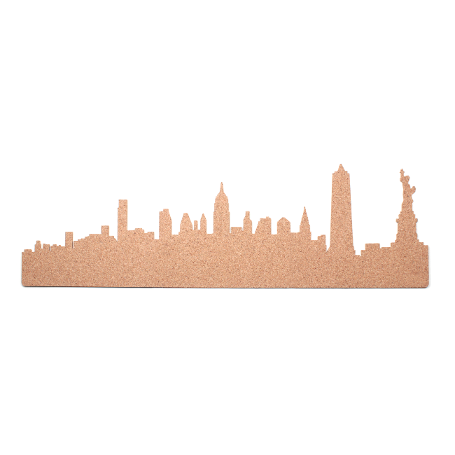 650x650 New York City Skyline Cork Pin Board The Dotty House