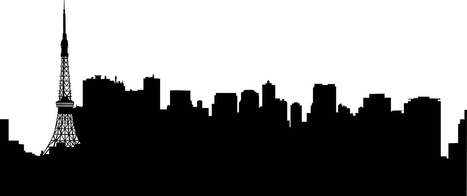 1500x630 City Skyline Tokyo Svg Clipart, International City Digital Cutting