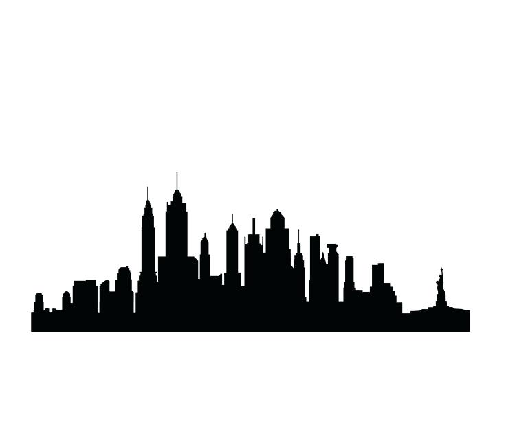 736x613 New York Skyline Outline With La New Skyline Silhouette New York