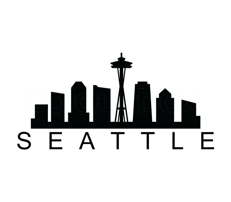 800x700 Seattle Skyline Silhouette Seattle Skyline Silhouette Vector Free