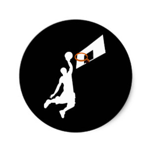 307x307 Slam Dunk Player Silhouette Stickers Zazzle