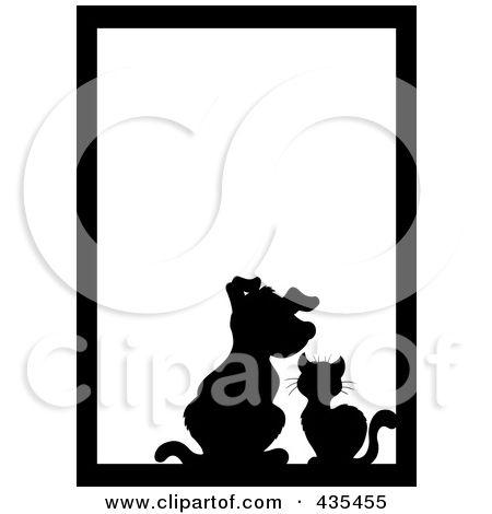 450x470 Royalty Free (Rf) Clipart Illustration Of A Black Silhouette Cat
