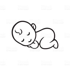 Sleeping Baby Silhouette at GetDrawings | Free download