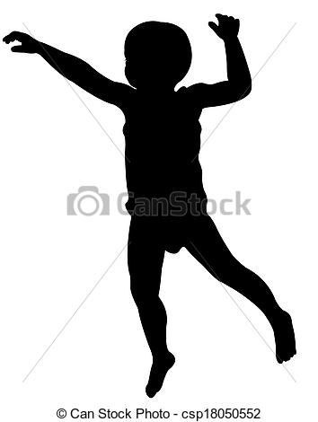 354x470 Two And A Half Years Old Baby Boy Sleeping, Silhouette Stock