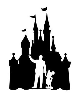 256x300 Custom Vinyl Decal Run Castle Mickey Walt Cinderella Sleeping