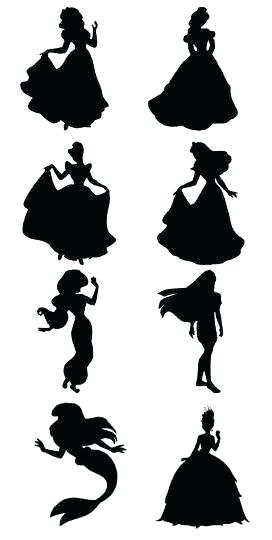 272x540 Wall Arts Disney Princess Silhouette Wall Art Instant Download