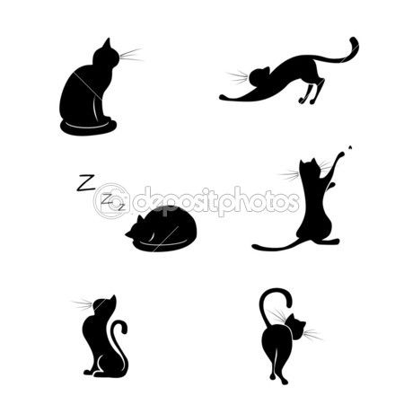 450x450 Cat Model Silhouettes Cat, Models And Silhouettes
