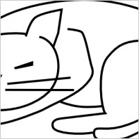 200x200 Cat Silhouette Clip Art