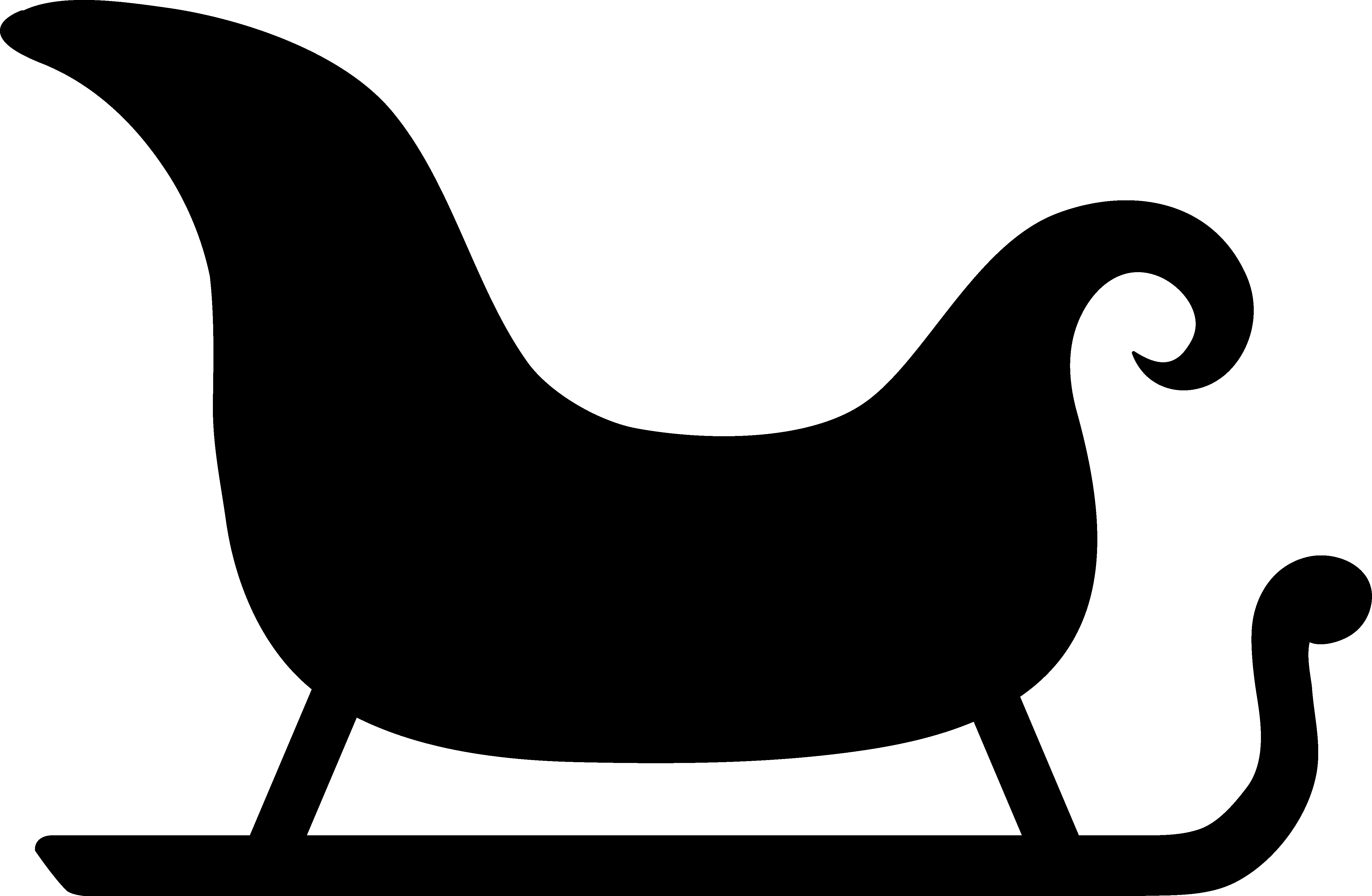 5175x3381 Silhouette Clipart Santa