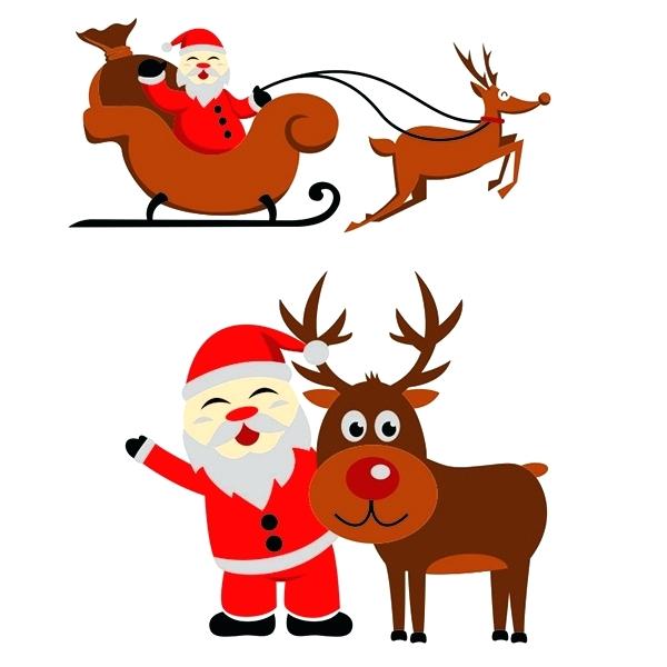 600x600 Santa And Sliegh And Sleigh Silhouette Santa Sleigh Png Jogja.club