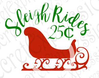 340x270 Sleigh Rides Svg, Christmas Svg, Christmas Sleigh Svg, Svg File