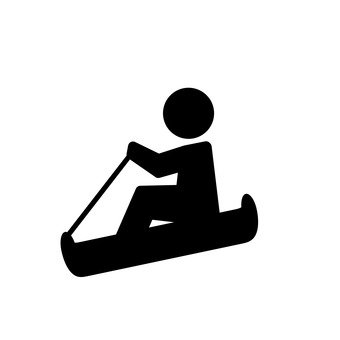 340x340 Free Silhouette Vector Sled, An Illustration