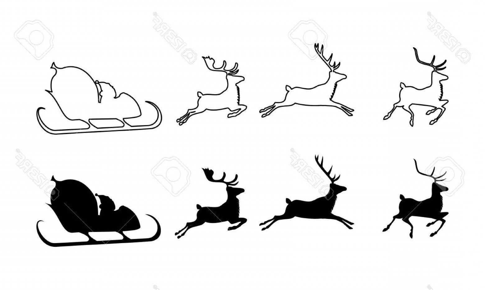 1560x934 Photostock Vector Vector Illustration Of Santa Claus Silhouette