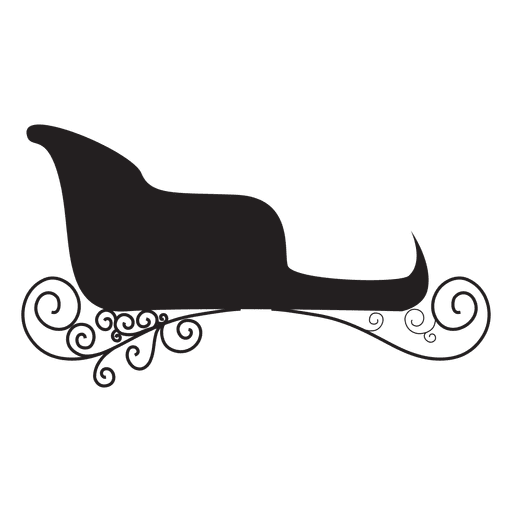 512x512 Sliding Sleigh Silhouette