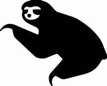 218x177 Silhouette Clipart Sloth