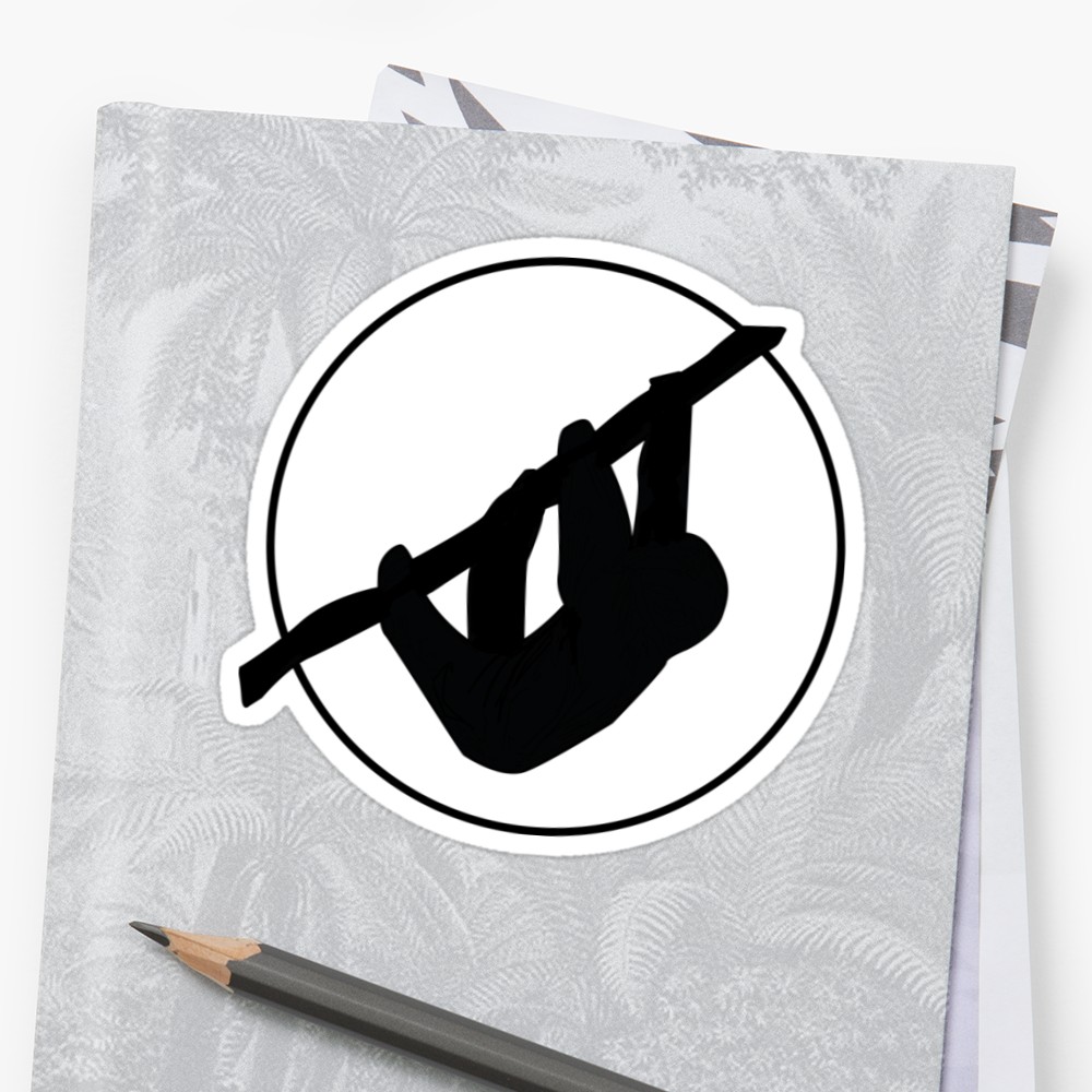 1000x1000 Sloth Silhouette Stickers By Ellieryell Redbubble