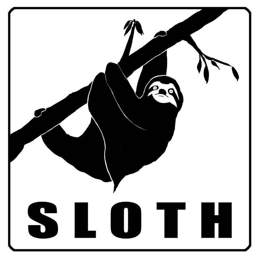 900x896 Sloth Silhouette