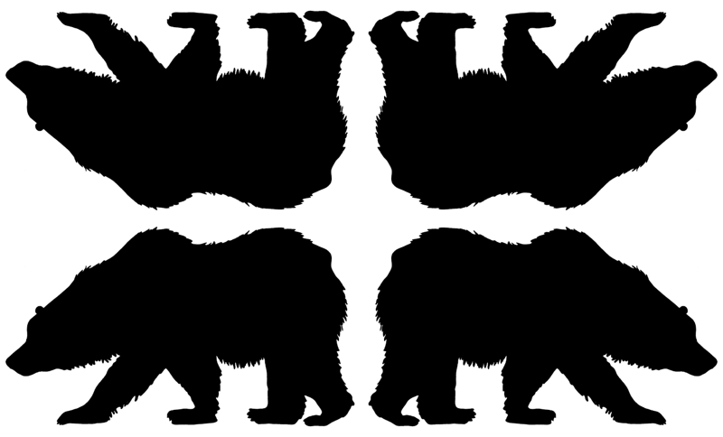 800x484 Grizzly Bear Silhouette Giftwrap