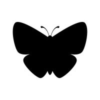 200x200 Moth Silhouette Vector Image