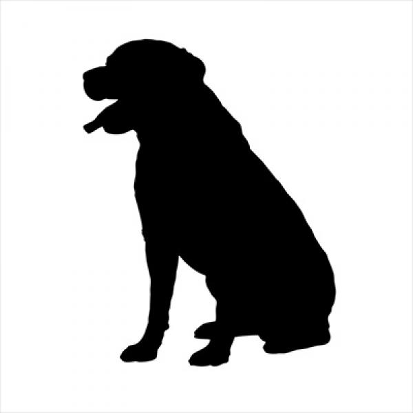 600x600 Rottweiler Small Decal, Dog Park Publishing