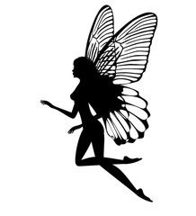 218x240 Silhouette Of A Fairy Isolated On White Background Clay Crafts