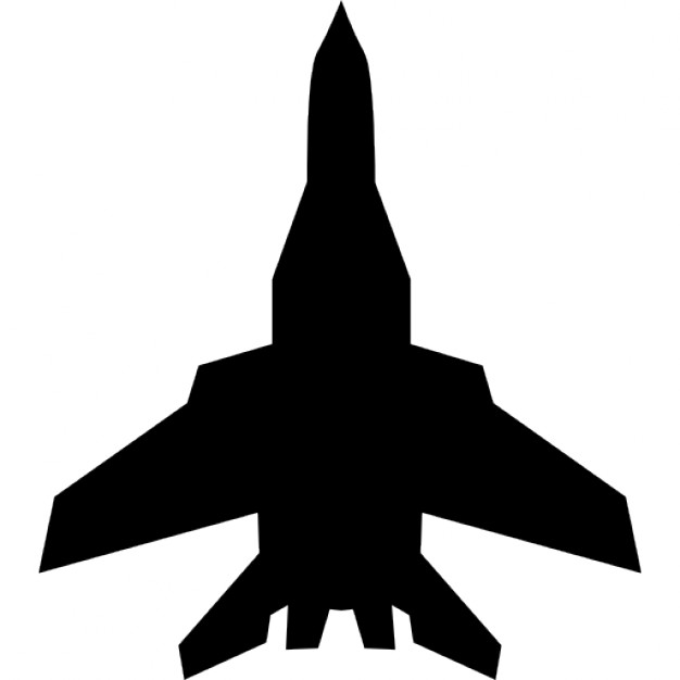 626x626 Airplane Black Silhouette Icons Free Download