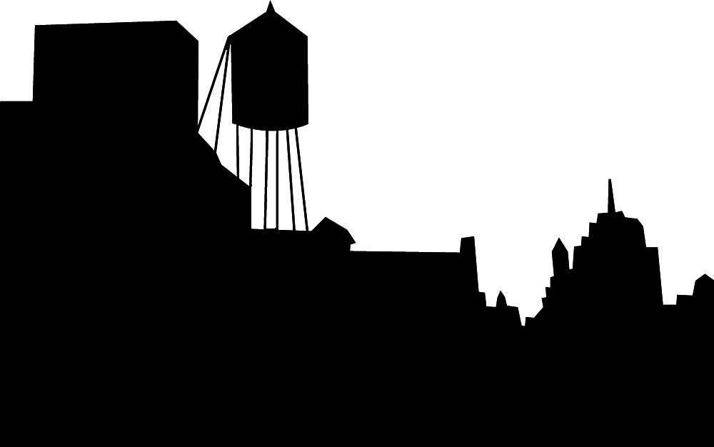 Small Town Silhouette at GetDrawings | Free download