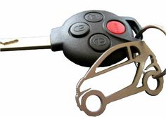 236x167 Boesch Built Stainless Steel Smart Car Silhouette Key Chain Cool