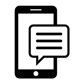 283x283 Smartphone Message Silhouette Silhouette Of Smartphone Message