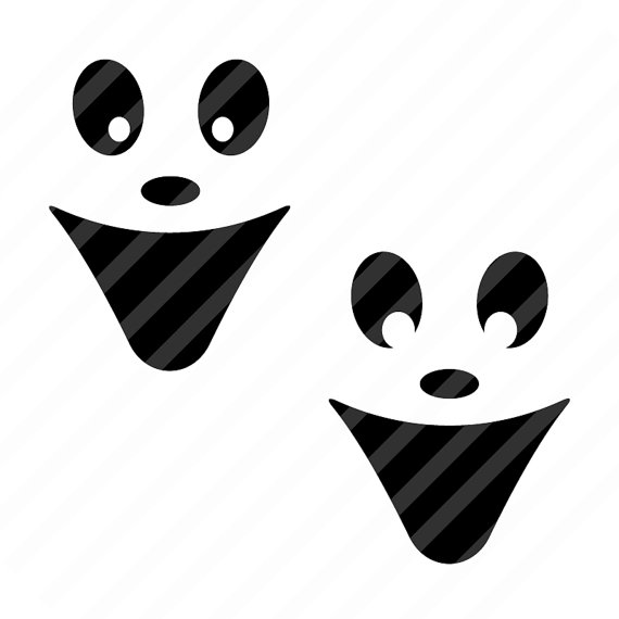 570x570 Ghost Smiley Face Halloween Svg Dxf Cut File Silhouette Cricut