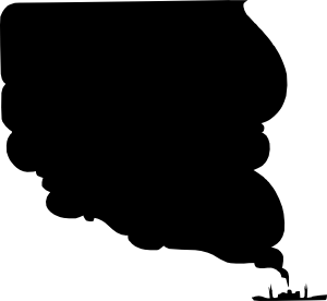 300x276 Smoking Ship Silhouette Clip Art