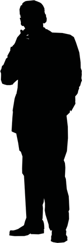 169x500 Man Smoking A Cigarette Silhouette Vector Clip Art Public Domain