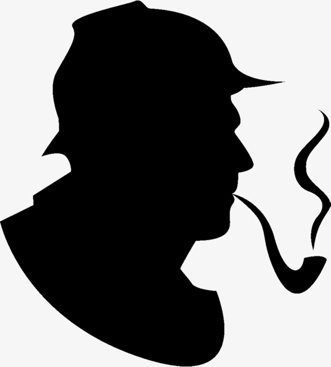 650x720 Silhouette Of A Man Smoking, Vector, Hand Painted, Brown Png Image