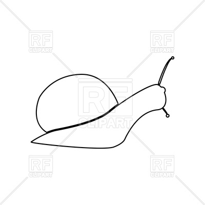400x400 Snail Silhouette Black Color Icon Royalty Free Vector Clip Art