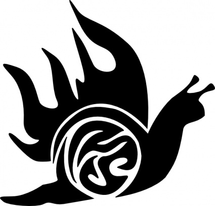 425x406 Symbol Silhouette Fire Snail Animal Crawl Molusc Vector, Free