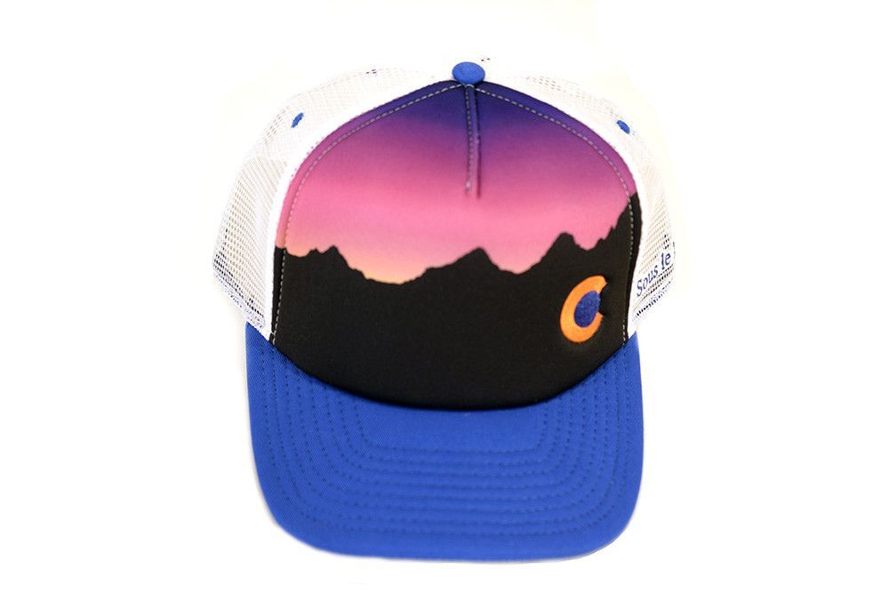 1000x667 Colorado Mountain Silhouette Trucker Hat In Royal Blue Hats