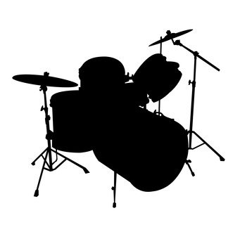 341x340 Free Silhouette Vector Icon, Concert, Cymbal
