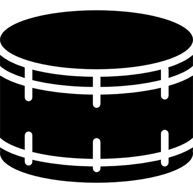 626x626 Drum Silhouette With White Details Icons Free Download
