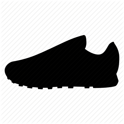 512x512 Footwear, Rubber, Shoe, Shoes, Silhouette, Sneakers, Trainers Icon