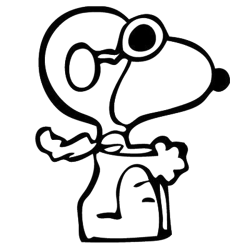 500x500 Snoopy Baron Die Cut Vinyl Decal Pv544 General