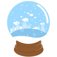 Snow Globe Silhouette at GetDrawings | Free download